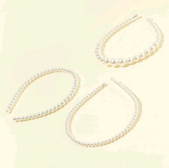 3 pcs Faux Pearl Headband - Picture 5 of 5